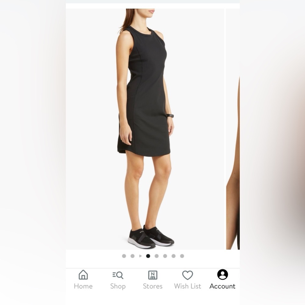 Zella Live In Rib Pocket racerback Dress Black S